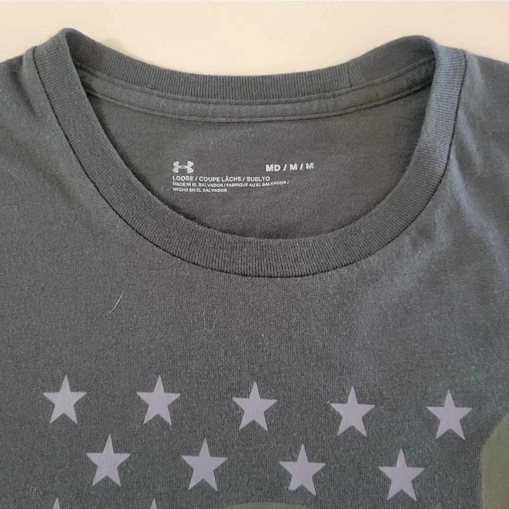 Under Armour Men's Crewneck Freedom Flag Shirt Sleeve T-Shirt